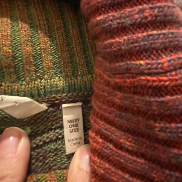 Soft Surroundings Vibrant Wave Turtleneck Sweater/Poncho - Picture 3 of 7